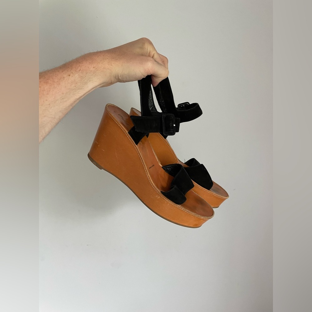 Robert Clergerie Made in France Leather Wedges Womens Size 9.5